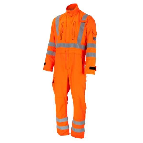 Progarm 4693 Hi Vis Arc Lightweight Coverall is the newest, lightest and most comfortable high vis orange coveralls. Antistatic / ARC Flash / Heat & Flame 