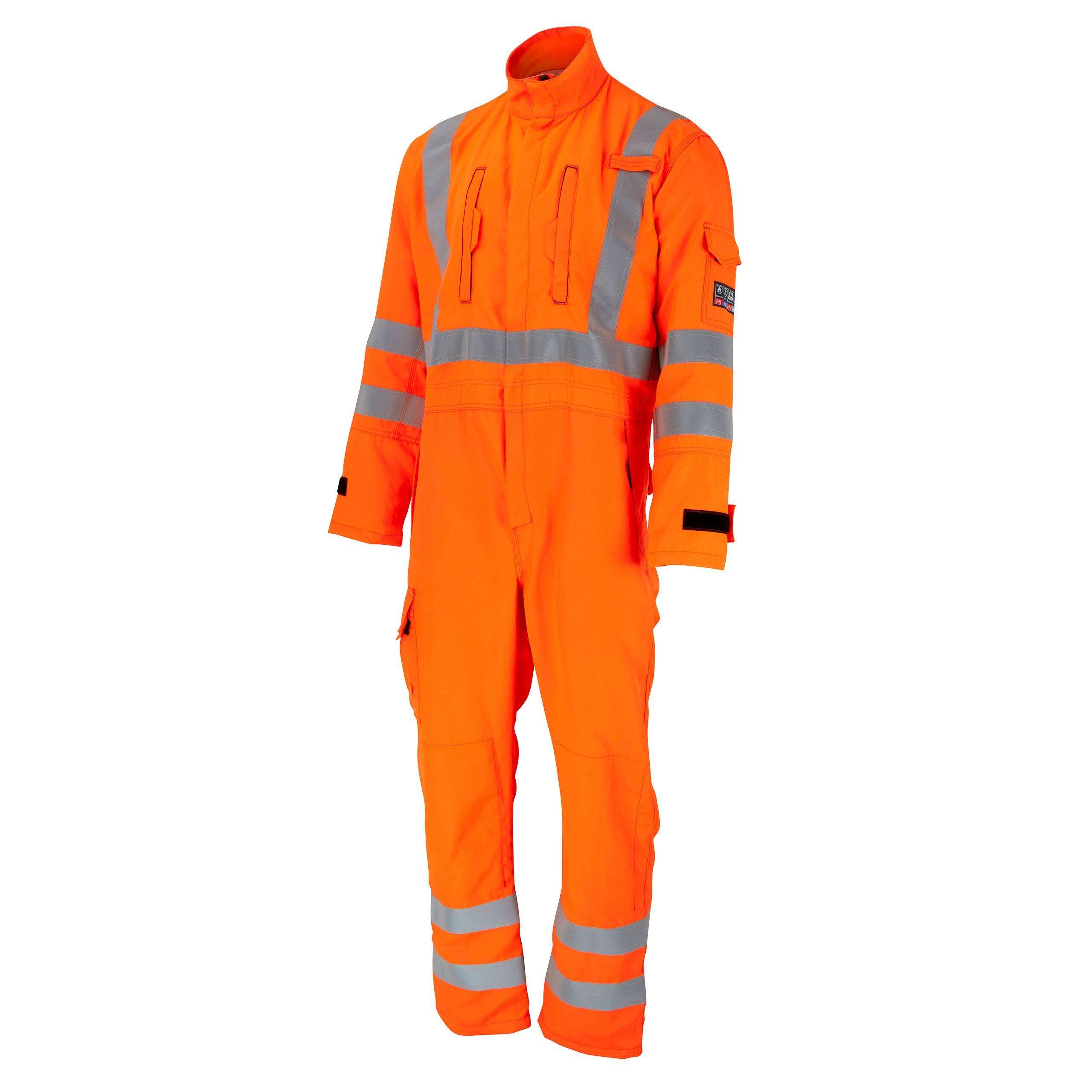 Progarm 4693 Hi Vis Arc Lightweight Coverall is the newest, lightest and most comfortable high vis orange coveralls. Antistatic / ARC Flash / Heat & Flame 
