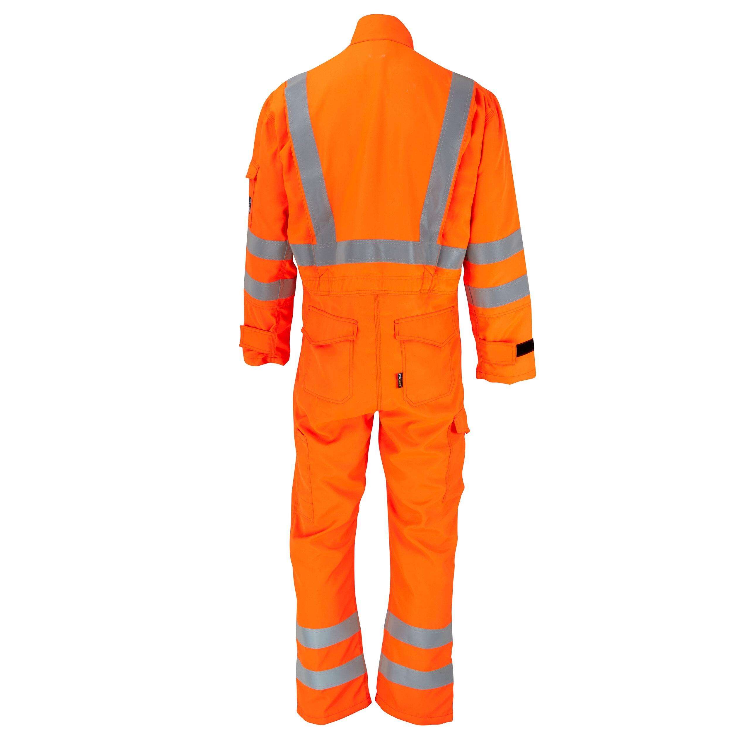 Progarm 4693 Hi Vis Arc Lightweight Coverall is the newest, lightest and most comfortable high vis orange coveralls. Antistatic / ARC Flash / Heat & Flame