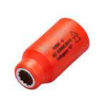 Insulated 1/2" Drive Sockets, exceeding international standards. Lifetime guarantee on tool and insulation. Made using a unique injection moulded process.