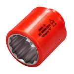 Insulated 1/2" Drive Sockets, exceeding international standards. Lifetime guarantee on tool and insulation. Made using a unique injection moulded process.