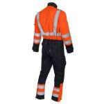 Progarm 4658 Arc Orange Coverall is a premium quality two-tone coverall in super-soft VXS+ fabric and high-visibility and navy contrast. Designed for use in both the utility and rail markets, the coverall meets RIS-3279-TOM and is suitable for use alongside a body harness.