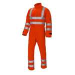 Progarm 4690 Orange Arc Coverall designed for workers near the trackside requiring garments certified to RIS-3279-TOM. Arc Flash & Flame Resistant fabric.