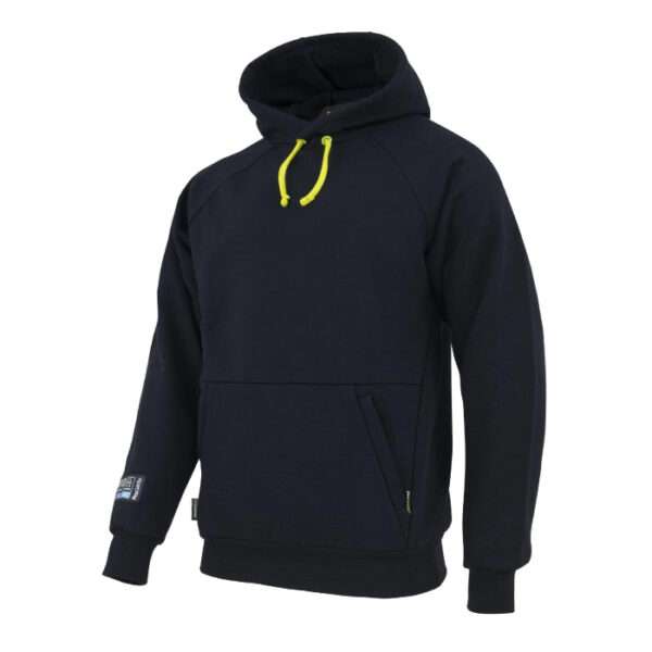 Progarm 5530 Arc Hoodie is a premium Antistatic / ARC Flash / Heat & Flame Retardant hooded sweatshirt with a warm neck design, ideal for working outside