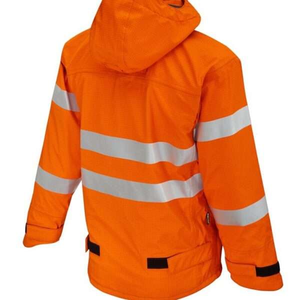 Progarm 9422 Orange Lightweight Waterproof Jacket - Antistatic / ARC Flash / Heat & Flame / Hi-Visibility which offers ultimate protection in wet weather...