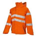 Progarm 9422 Orange Lightweight Waterproof Jacket - Antistatic / ARC Flash / Heat & Flame / Hi-Visibility which offers ultimate protection in wet weather...