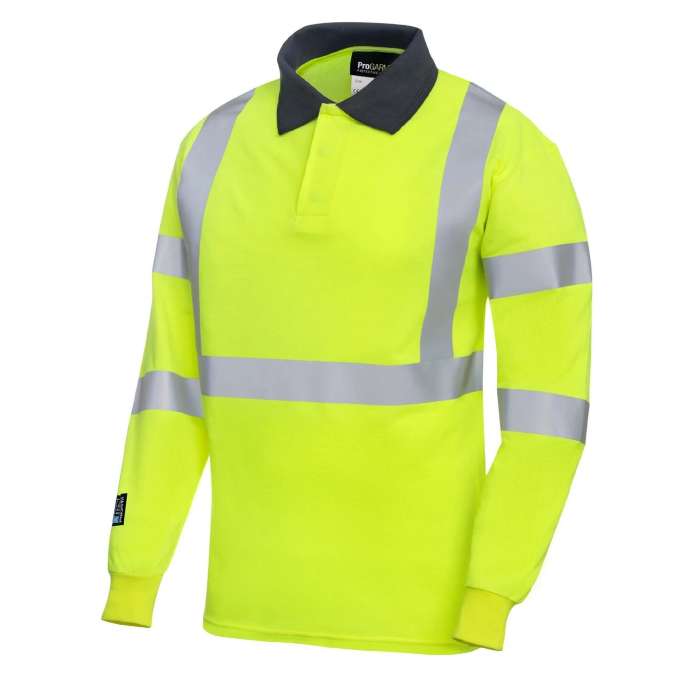Progarm 5286 Arc Hi Vis Polo Shirt is a premium long sleeved hi vis Arc Flash polo shirt constructed using VXS+ Pique Flame Resistant fabric with soft touch finish. Recommended to be worn with 5626 sweatshirt.