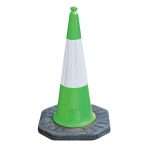JSP1m Traffic Cone - Dominator 2 Part Cone with Sealbrite Sleeve is the preferred traffic management and term maintenance two-piece moulded cone.