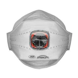 JSP FFP3 Disposable Dusk Mask SpringFit 435ML - Integrated Structural Comfort fold flat disposable mask, achieves a secure fit with the use of a unique endoskeleton structure