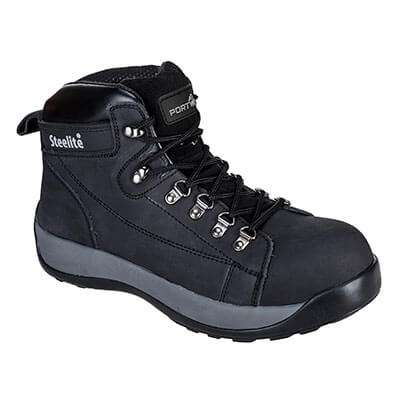 thumbnail image 2 of Portwest FW14 Steelite Black Leather Work Boots With Protective Steel Toecap 2 of 6