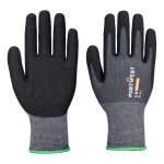 SG Grip Work Gloves PET bottle to glove concept for improved sustainability. The recycled 15 gauge PET yarn has moisture managing properties keeping the hands dry and comfortable. Touchscreen compatible index and thumb finger. A unique knitting structure accounts for a lowered little finger which gives a snug-fitting while improving comfort.