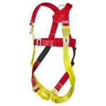 Portwest 2-Point Plus Harness - Lightweight with sliding dorsal D-Ring, two chest D-Rings, flat bar buckles, nylon webbing straps with chest & leg adjusters