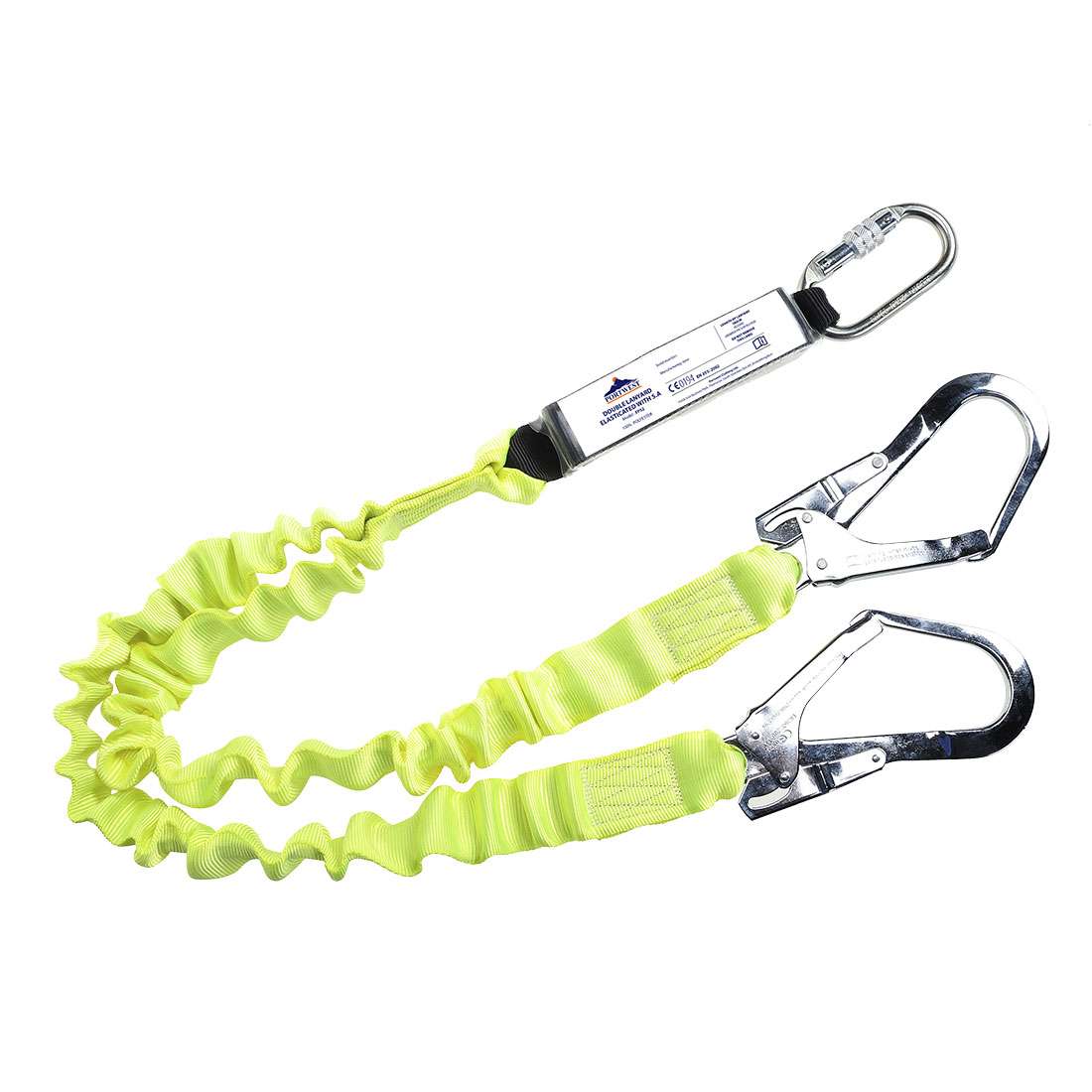 The Double Elasticated 1.8m Lanyard allows freedom of movement while working at height, acting as the rope between yourself, harness & the anchor point.
