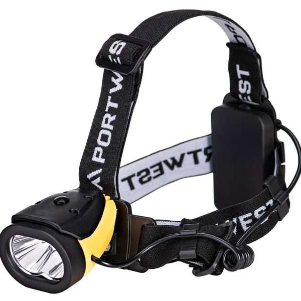 Dual Power Head Light - Portwest PA63 is a powerful & reliable headlight utilises innovative technology to give a bright, compact & lightweight headlight