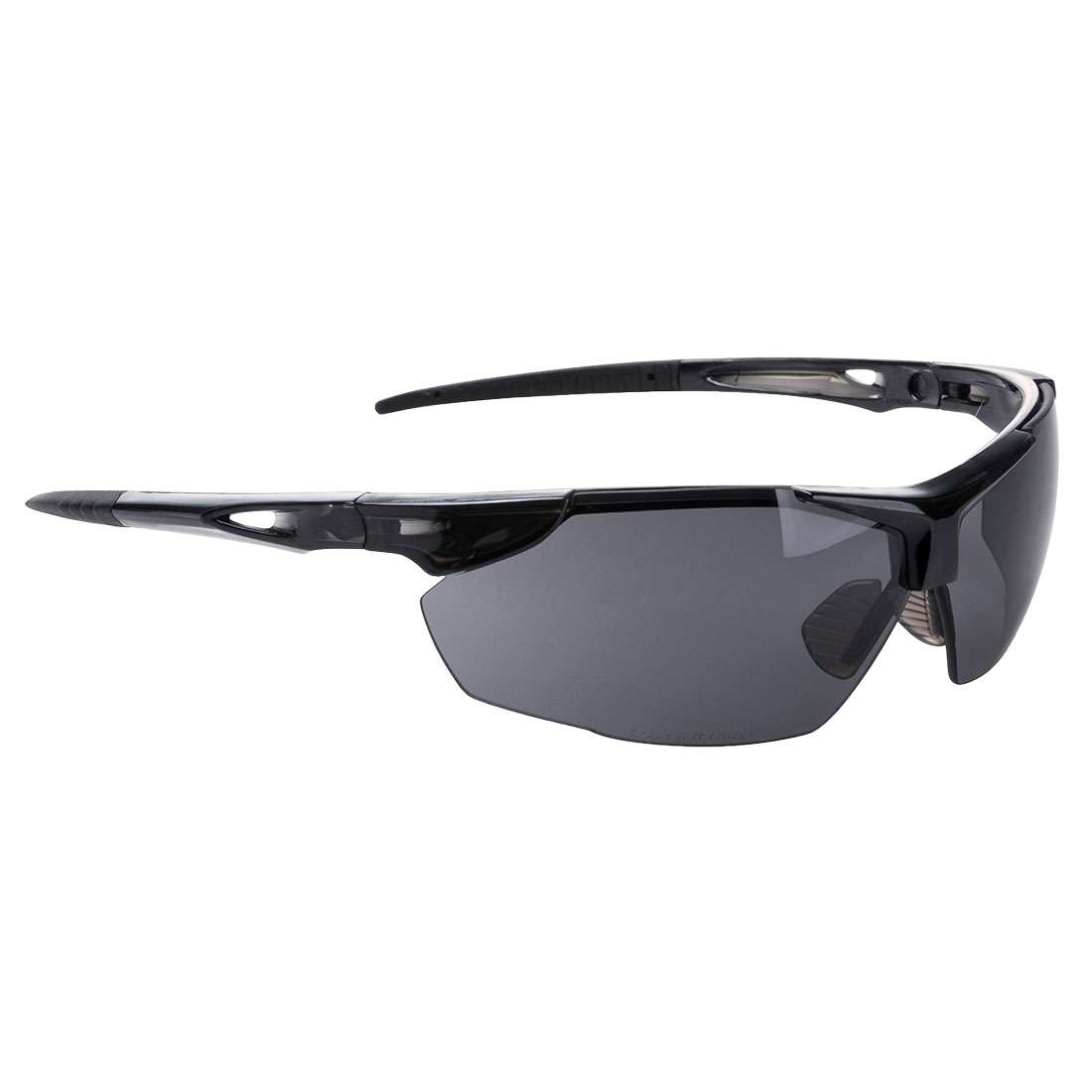Defender Safety Glasses Clear / Tinted Inclinable side arms for optimum fit, Soft arm tips & rubber nose-bridge for comfort, Ultra lightweight for long use.