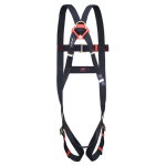 JSP Spartan 1 Point Harness with fall indicator for easy inspection, 1 point anchorage, Adjustable chest & leg straps, Conforms to EN361:2002 Rated to 140kg for working at height