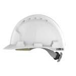 The JSP EVO®8 Mid-Peak Safety Helmet is designed for today’s highest risk environments where high impact / side impact situations are a concern such as Construction, Mining, Tunnelling, Demolition, Oil and Gas, Offshore Marine, Refinery and Petrochemical, High Pressure Jetting and certain Emergency Services.