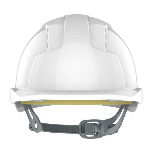 The JSP EVOLite® Micro-Peak Safety Helmet Vented - Slip Ratchet is a breakthrough product enabling Health and Safety Officers to achieve new levels of compliance due to its unrivalled comfort. It is lightweight, extremely comfortable and fits the widest range of head shapes and size