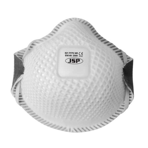 JSP Flexinet® FFP2 Disposable Face Mask Medium efficiency (94% minimum) dust mask. There is no need for a valve for lower breathing resistance