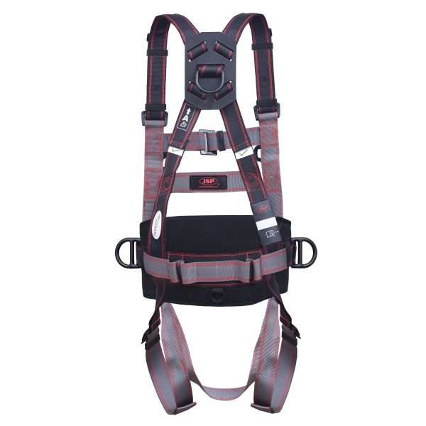 JSP Pioneer 3-Point Harness Fully adjust thigh, chest & leg straps, 2 point anchorage, Fully adjust thigh, chest & leg straps, Padded work positioning belt for working at height