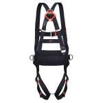 JSP Spartan 3 Point Harness with Padded belt with tool keepers, 2 lateral D-rings for work positioning, Adjustable chest & leg straps. Rated to 140kg for working at height