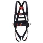 JSP Spartan 3 Point Harness with Padded belt with tool keepers, 2 lateral D-rings for work positioning, Adjustable chest & leg straps. Rated to 140kg for working at height