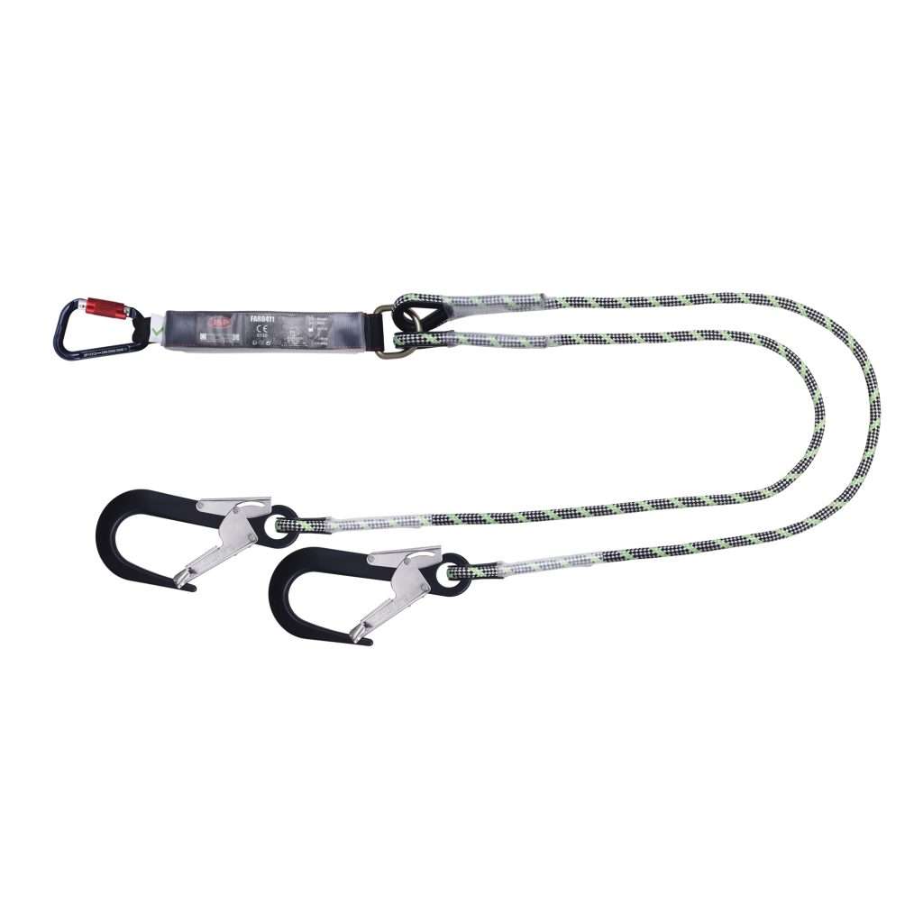 Sharp Edge Fall Protection JSP Pioneer 2m Twin Fall Arrest Lanyard - Sharp Edge