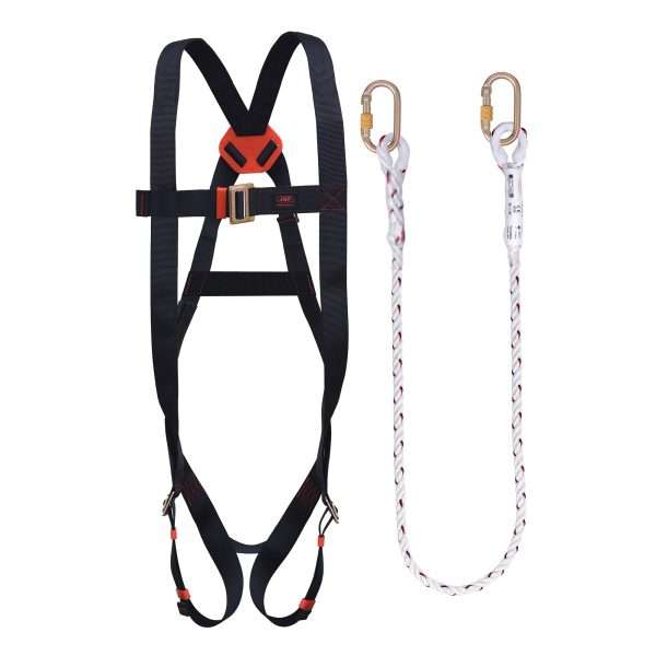 Rope and Grab KitJSP Spartan™ Restraint Kit comes with 1-Point Spartan™ Harness (FAR0301), 1.8m fixed length lanyard and a JSP® woven draw-string bag.