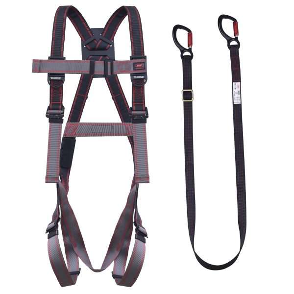 JSP Pioneer™ Work Positioning Restraint Kit comes with 1-Point Pioneer™ Harness, adjustable work positioning/restraint lanyard and Woven draw-string bag...