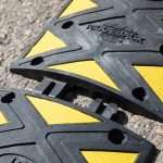 JSP Ridgeback® Yellow/Black 5cm Speed Ramp is designed to reduce vehicle speed and improve safety conditions in residential and commercial areas.