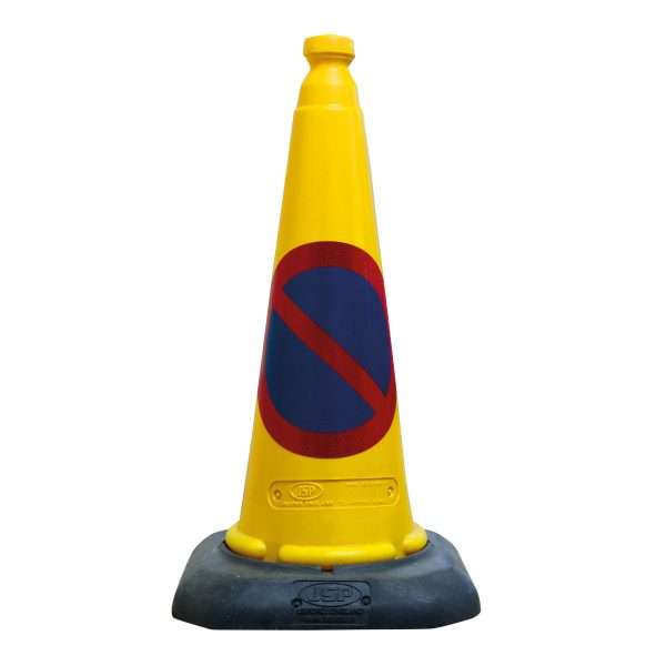 JSP Dominator™ 50cm Yellow 2 Part No Waiting Cone is a Two-part moulded cone with UV stabilised LDPE blow moulded heavy duty 100% recycled composite base...