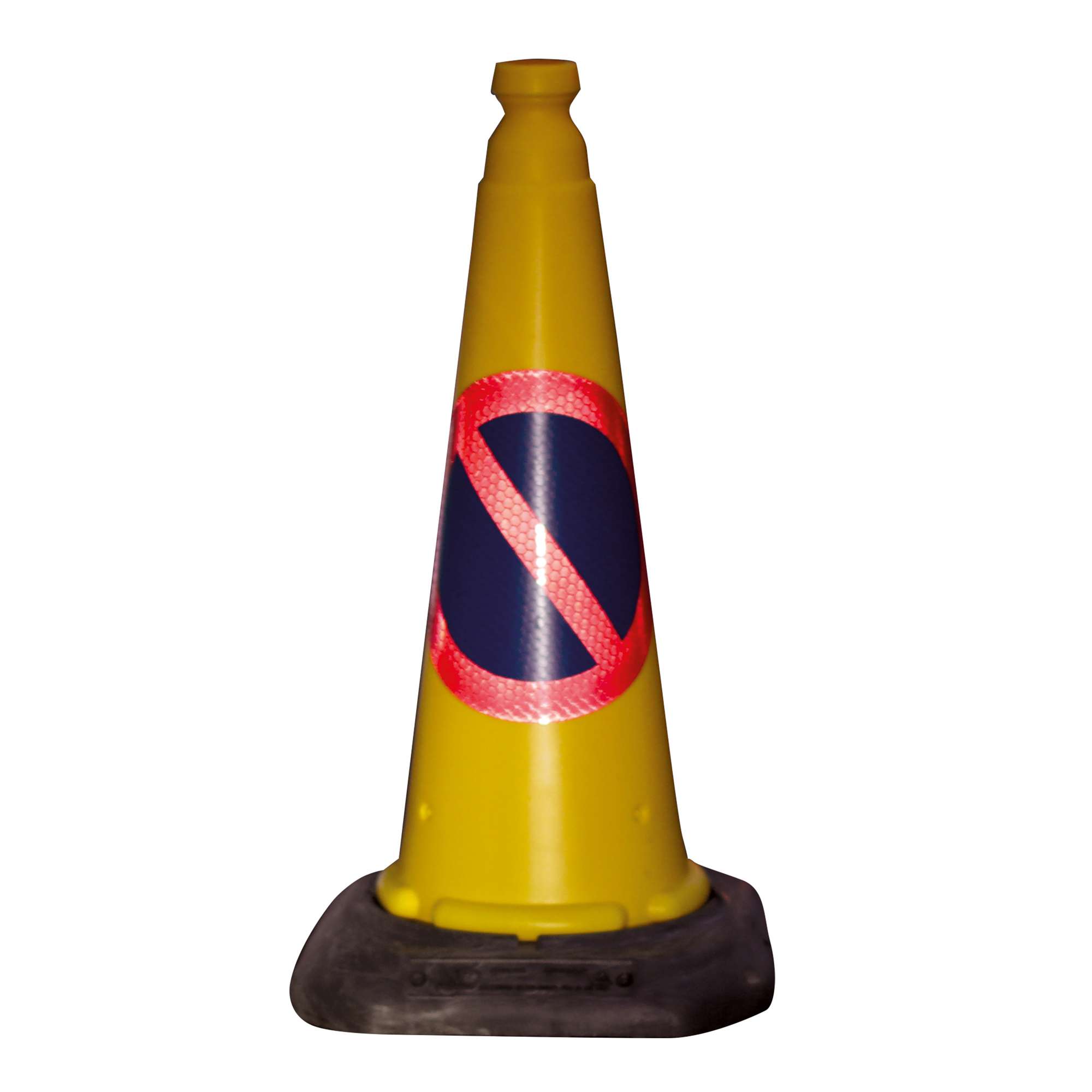 JSP Dominator™ 50cm Yellow 2 Part No Waiting Cone is a Two-part moulded cone with UV stabilised LDPE blow moulded heavy duty 100% recycled composite base...