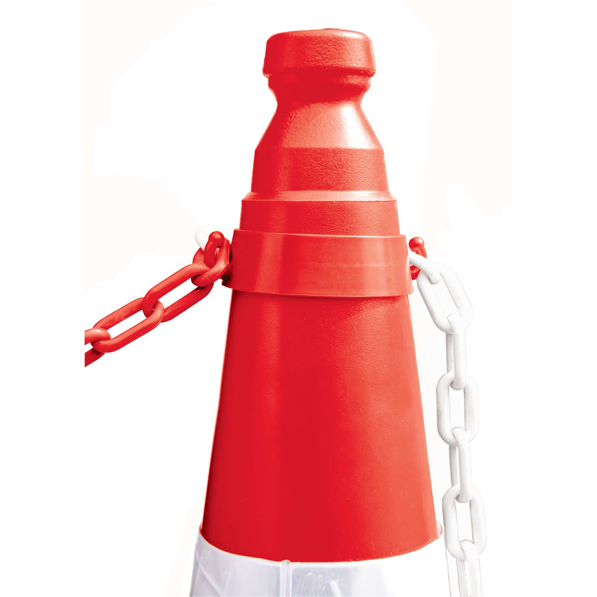 Red Chain Cone Connnector Fits on cones to be used to link cones and chains together to provide sufficient demarcation for many different working area