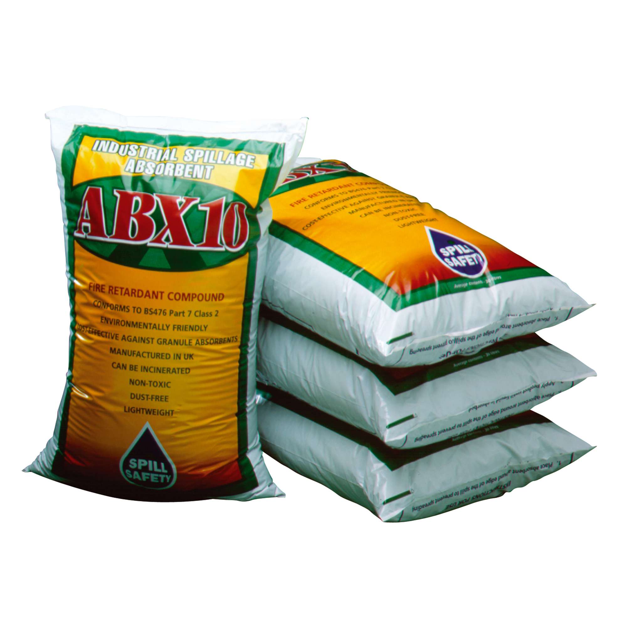 ABX10 30 Litre Absorbent Bag is a fire retardant, highly absorbent wood fibre which absorbs oil, grease & other spillages. Sorbent capacity 30L per bag.....