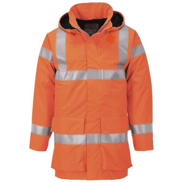 Bizflame Rain Hi-Vis Multi Lite Waterproof Jacket is Lightweight and comfortable and offers, flame resistant, fire retardant and Anti-static protection