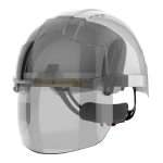 EVO VISTAshield Safety Helmet with Integrated Faceshield used on low voltage installations. Protection against electric shock upto AC 1000V or DC 1500V