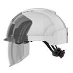 EVO VISTAshield Safety Helmet with Integrated Faceshield used on low voltage installations. Protection against electric shock upto AC 1000V or DC 1500V