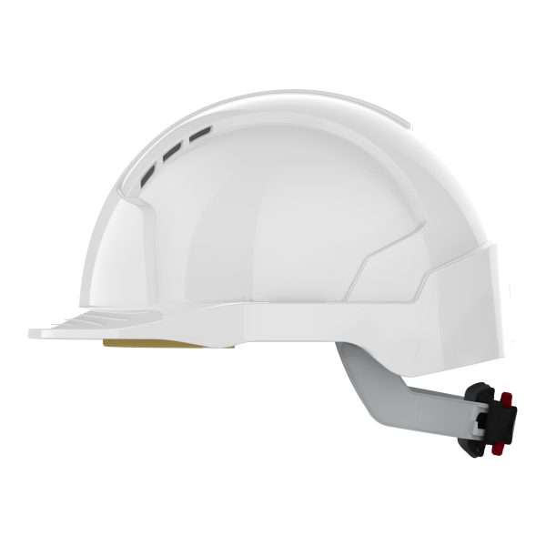 EVOLite Mid Peak Vented Safety Helmet with Wheel Ratchet is lightweight, weighing less than 300g, extremely comfortable & fits the widest range of head size