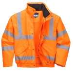 Hi-Vis Orange Breathable Rain Bomber Waterproof Jacket is a lightweight bomber jacket offering a mixture of breathability, waterproof & windproof protection