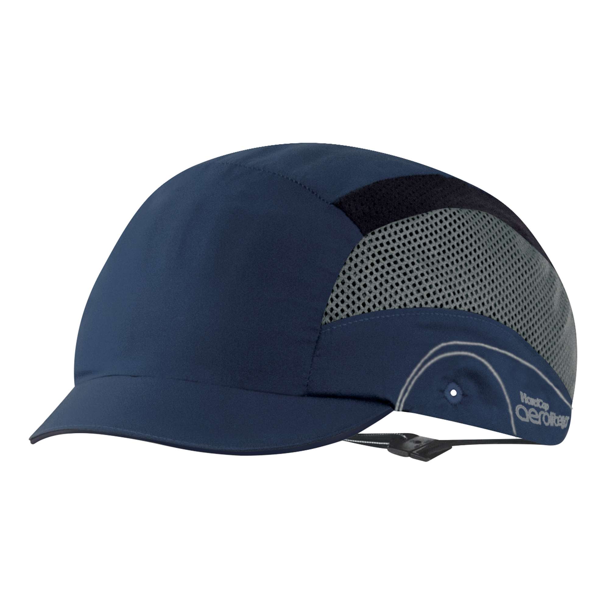 JSP Bump Cap Aerolite® 60° Micro Peak, the lightest full shell bump cap available on the market. Weighs less than 135g, EPP Impact Liner & Tough HDPE Shell