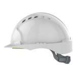 JSP EVO®3 Mid Peak Vented Safety Helmet combines a super strong shell for superior protection, with comfort benefits of the Evolution 3D-Adjustment harness