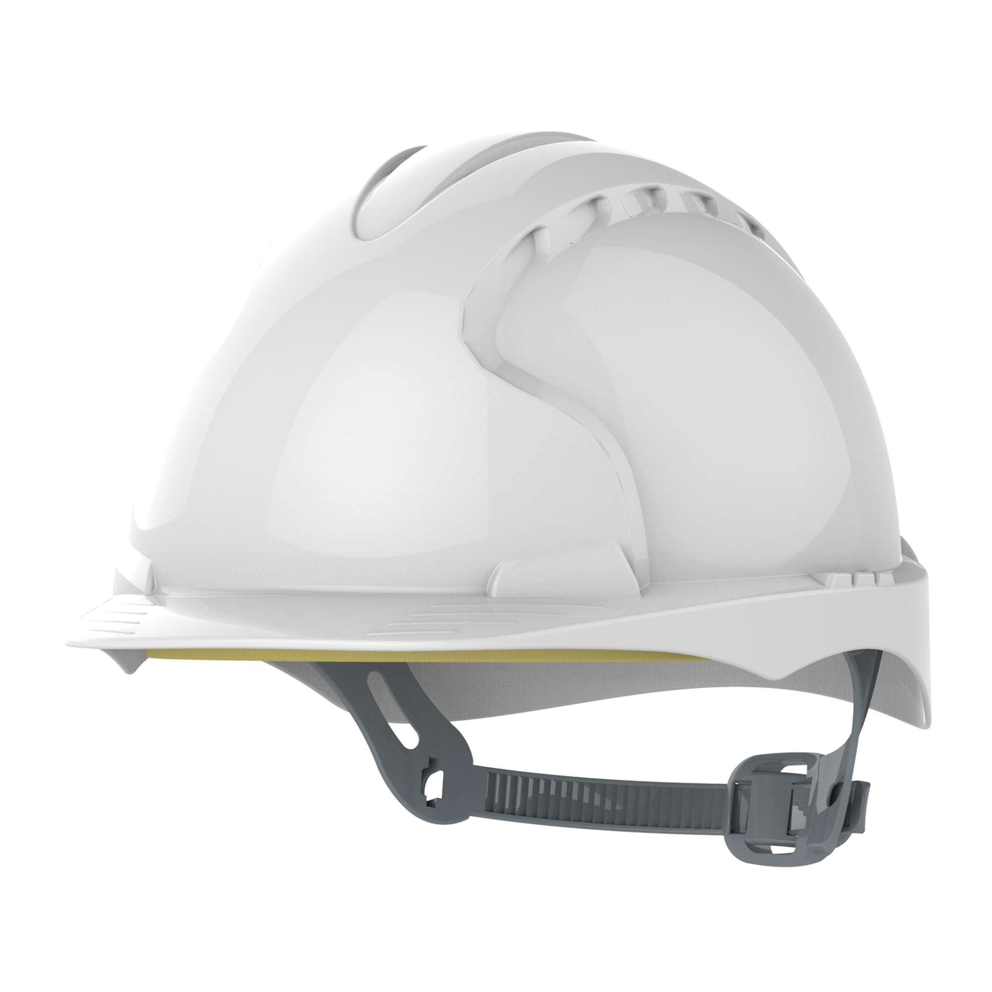 JSP EVO®3 Mid Peak Non-Vented Safety Helmet combines a super strong shell for superior protection, comfort benefits of the Evolution 3D-Adjustment harness..