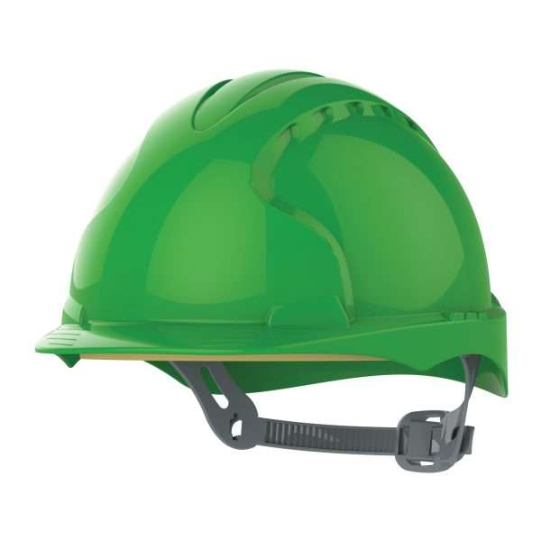 JSP EVO®3 Mid Peak Non-Vented Safety Helmet combines a super strong shell for superior protection, comfort benefits of the Evolution 3D-Adjustment harness..