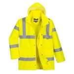 Portwest Hi-Vis Breathable Rain Traffic Waterproof Jacket is a premium lightweight jacket certified to the highest waterproof and breathable levels