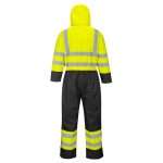 Portwest Hi-Vis Contrast Winter Waterproof Coverall made with extremely water resistant hi-vis fabric & offers protection against cold certified upto -40°C.