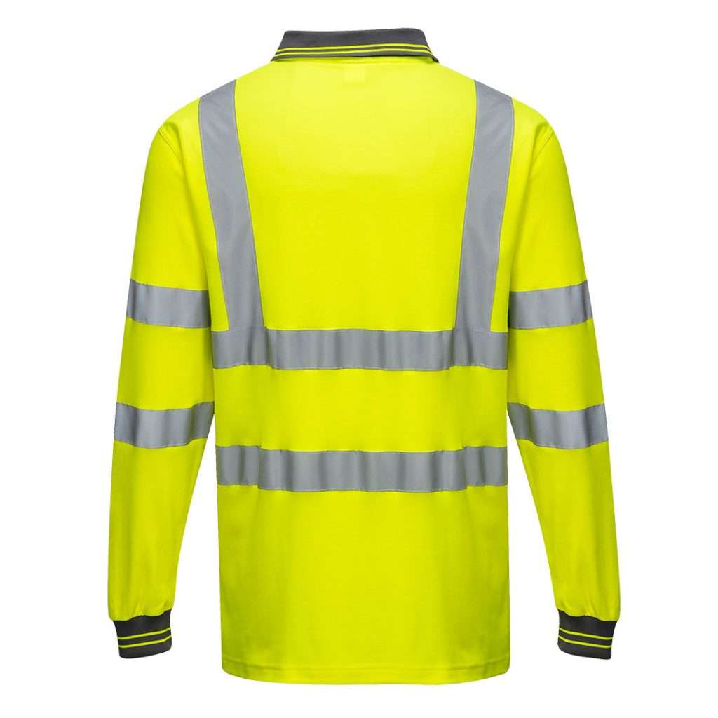 T-Shirt Haute Visibilité Portwest S170 Jaune Taille L - Coton Comfort MC EN ISO 20471