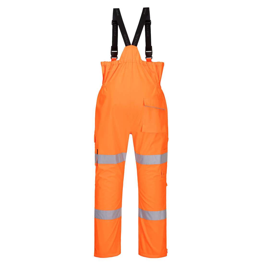 Portwest Hi-Vis Extreme Rain Bib and Brace Waterproof Trousers are for the worker seeking the ultimate comfort and protection when working in wet conditions