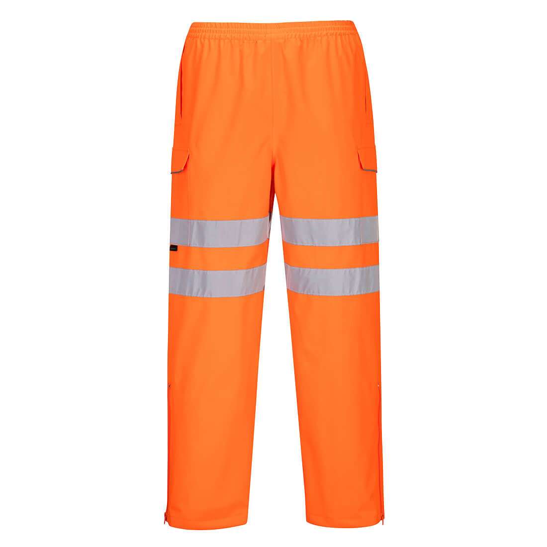 Portwest Hi-Vis Extreme Rain Waterproof Trousers are waterproof, windproof and breathable. Premium stain resistant finish repels oil, water and grime