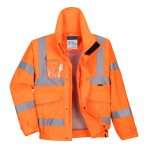 Portwest Hi-Vis Extreme Waterproof Bomber Jacket is a shorter length jacket which fits comfortably, whilst retaining heat and keeping wind and rain out