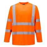 Portwest Hi-Vis Long Sleeve T-Shirt offers maximum visibility, while the fabric provides moisture wicking properties to keep you cool and comfortable